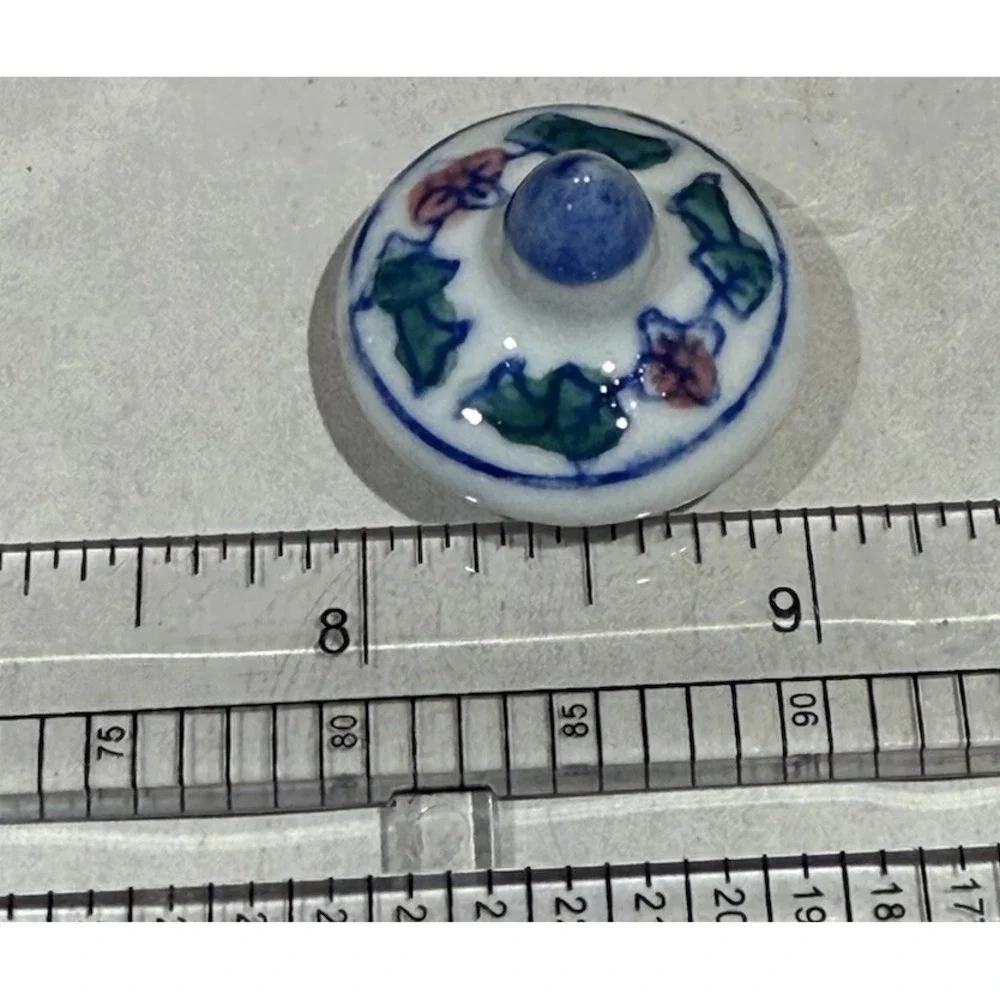 Vtg BEN RICKERT Miniature Teapot with Lid‎ SIGNED Round Shape Asian Style